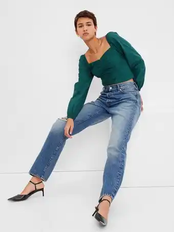 Gap Puff sleeve sweetheart top offer