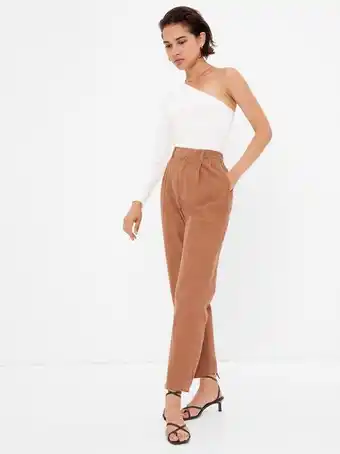 Gap High rise pleated taper corduroy pants with washwell offer