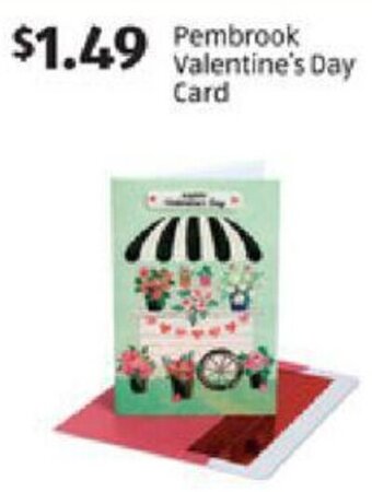 Aldi Pembrook Valentine's Day Card offer