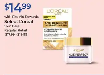 Rite Aid Select l'oréal skin care offer