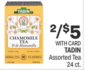 CVS Tadin assorted tea 24 ct. offer