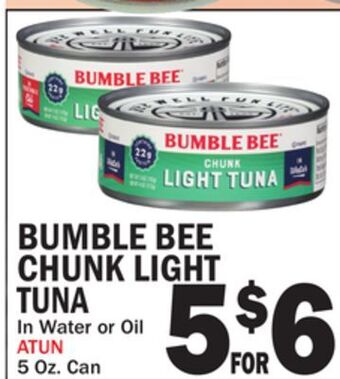 Bravo Supermarkets Bumble bee chunk light tuna offer