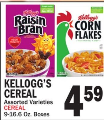 Bravo Supermarkets Kellogg's cereal offer