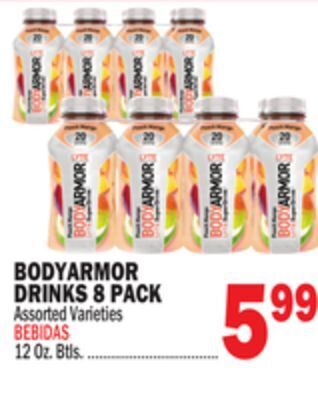 Bravo Supermarkets Bodyarmor drinks 8 pack offer