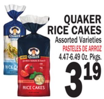 Bravo Supermarkets Quaker rice cakes offer