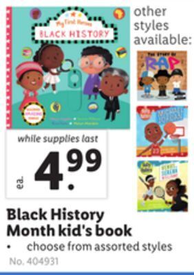 Lidl Black history month kid's book offer