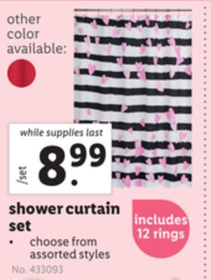 Lidl Shower curtain set offer