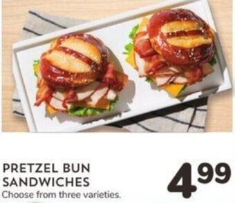 Albertsons Pretzel Bun Sandwiches offer