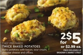 Albertsons Chef Prepared Twice Baked Potatoes offer