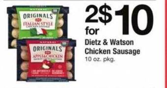 ACME Dietz & watson chicken sausage offer