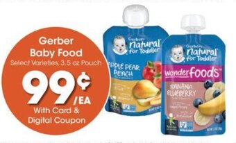 Kroger Gerber Baby Food 3.5 oz Pouch offer