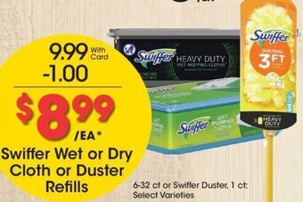 Kroger Swiffer Wet or Dry Cloth or Duster Refills offer