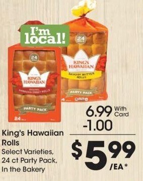 Kroger King's Hawaiian Rolls offer