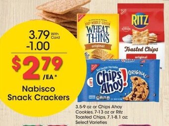 Kroger Nabisco Snack Crackers 3.5-9 oz offer