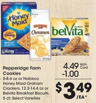 Kroger Pepperidge Farm Cookies 5-8.6 oz offer