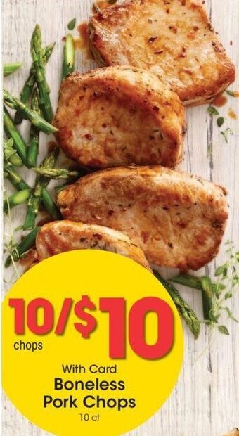 Kroger Boneless Pork Chops 10 ct offer
