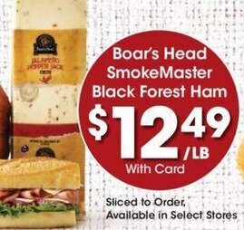 Kroger Boar's Head SmokeMaster Black Forest Ham offer