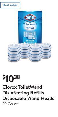 Walmart Clorox toiletwand disinfecting refills, disposable wand heads offer