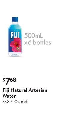 Walmart Fiji natural artesian water offer