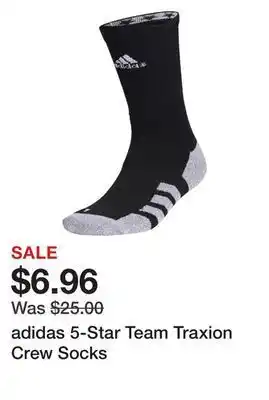 Dick's Sporting Goods Adidas 5-star team traxion crew socks offer