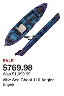 Dick's Sporting Goods Vibe sea ghost 110 angler kayak offer