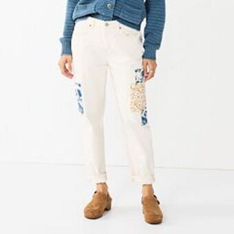Kohl's Women's sonoma goods for life® high-waisted boyfriend jeans offer
