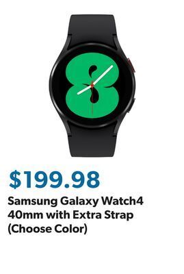 Sam's Club Samsung galaxy watch4 40mm with extra strap (choose color) offer