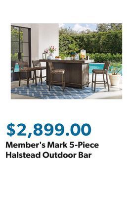 Sam's Club Member's mark 5-piece halstead outdoor bar offer