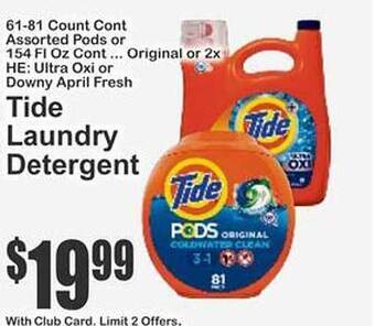 Key Food Tide laundry detergent offer