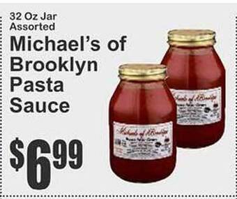 Key Food Michael's of brooklyn pasta sauce offer