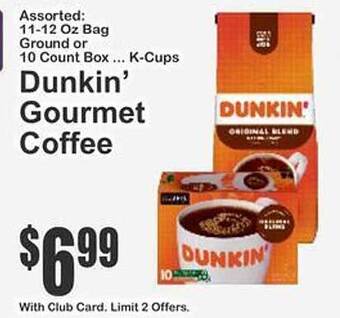 Key Food Dunkin' gourmet coffee offer