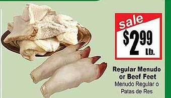 Rancho Markets Regular menudo or beef feet offer