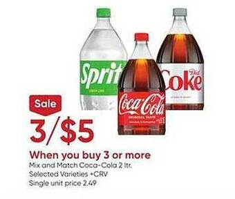 Stater Bros Mix and match coca-cola offer