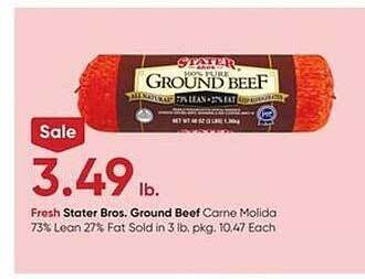 Stater Bros Stater bros, ground beef offer