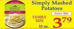 Market Basket Simply mashed potatoes offer
