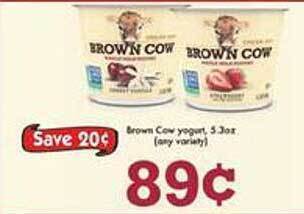 Market Basket Brown cow yogurt offer