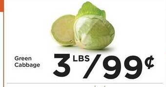Food 4 Less Green cabbage offer