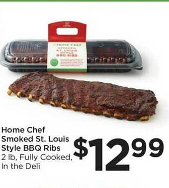 Food 4 Less Home chef smoked st. louis style bbq ribs offer