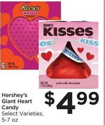 Food 4 Less Hershey's giant heart candy offer