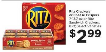 Food 4 Less Ritz crackers or cheese crispers offer