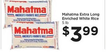 Food 4 Less Mahatma extra long enriched white rice offer