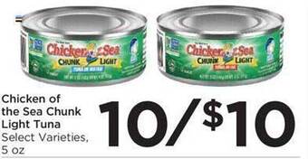 Food 4 Less Chicken of the sea chunk light tuna offer