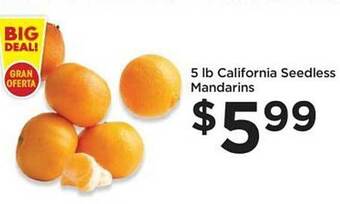 Food 4 Less California seedless mandarins offer