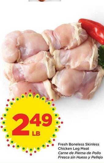 Foods Co Fresh boneless skinless chicken leg meat offer