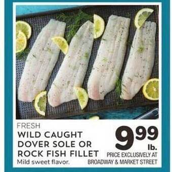 Albertsons Wild caught dover sole or rock fish fillet offer