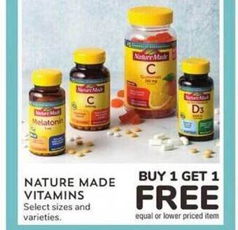 Albertsons Nature made vitamins offer