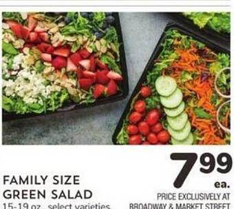 Albertsons Family size green salad offer