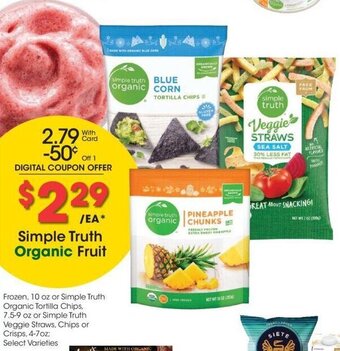 Kroger Simple Truth Organic Fruit offer