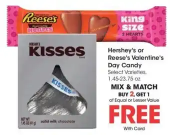 Kroger Hershey's or Reese's Valentine's Day Care offer