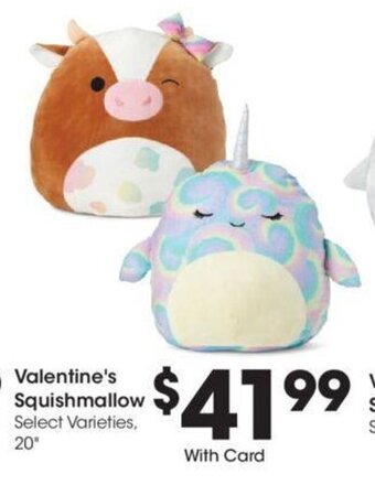 Kroger Valentine's Squishmallow 20" offer